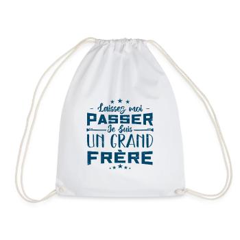 je suis grand-frère - Sac de sport léger - blanc - Devant