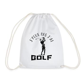 Je peux pas j'ai golf - Sac de sport léger - blanc - Devant