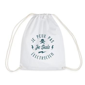 J'peux pas j'suis électricien - Sac de sport léger - blanc - Devant