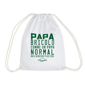 Papa Bricolo Humour Cadeau Homme Bricoleur Drôle - Sac de sport léger - blanc - Devant