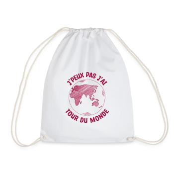 je peux pas j'ai tour du monde - Sac de sport léger - blanc - Devant