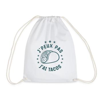 je peux pas j'ai tacos - Sac de sport léger - blanc - Devant