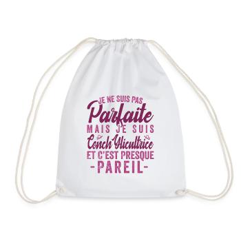 Je Ne Suis Pas Parfaite Mais Je Suis conchylicultu - Sac de sport léger - blanc - Devant