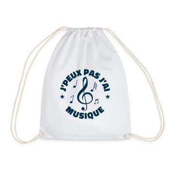 j'peux pas j'ai musique - Sac de sport léger - blanc - Devant