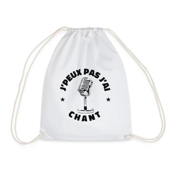 chanteur je peux pas j'ai chant MIC - Sac de sport léger - blanc - Devant