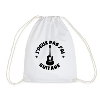 J'peux Pas J'ai Guitare électrique Guitariste - Sac de sport léger - blanc - Devant
