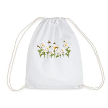 Marguerites Daisy Summer Daisies Flower Garden - Drawstring Bag - white - Front