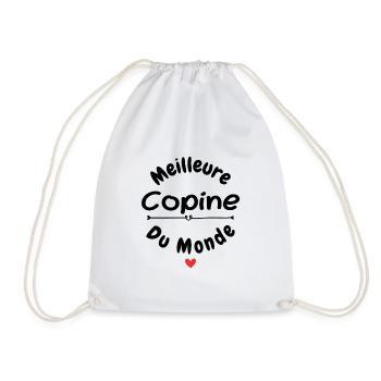 Meilleure Copine Du Monde - Sac de sport léger - blanc - Devant