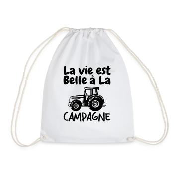 La Vie est Belle à La Campagne - Sac de sport léger - blanc - Devant
