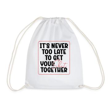 Positive Inspiration Hommes Femmes Drôle de verre de sable - Sac de sport léger - blanc - Devant