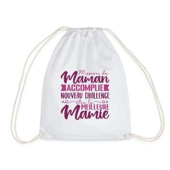 Mission de Maman Accomplie Mamie Annonce Grossesse - Sac de sport léger - blanc - Devant
