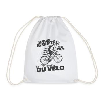 Je Suis Retraité Mon Boulot Est De Faire Du Vélo - Sac de sport léger - blanc - Devant