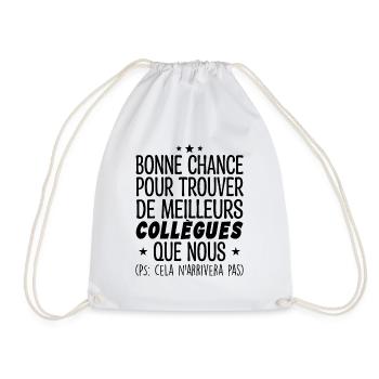 Collègues Cadeau Départ Retraite Humour Collègue - Sac de sport léger - blanc - Devant