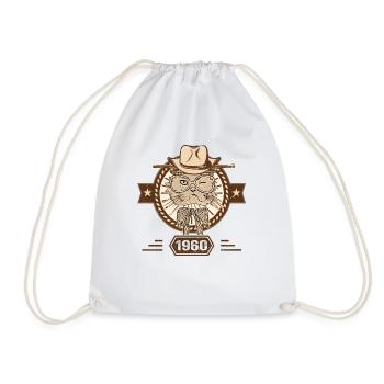 1960 | Cadeau D'anniversaire | Amoureux Du Chat - Sac de sport léger - blanc - Devant