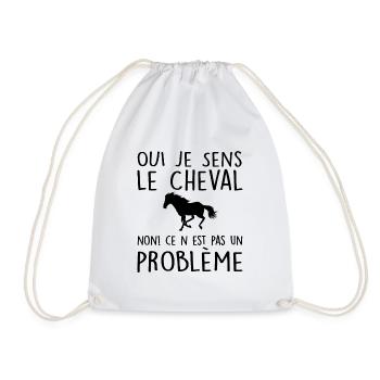 Oui Je Sens Le Cheval Non Ce N'est Pas Un Problème - Sac de sport léger - blanc - Devant