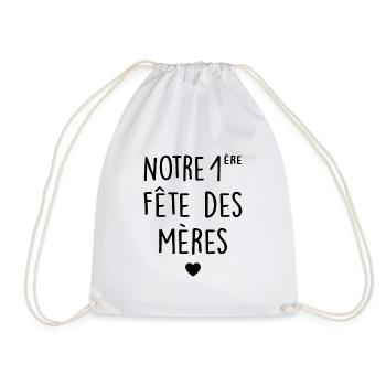 Fête des mères Première fête des mères Mère Fils - Sac de sport léger - blanc - Devant