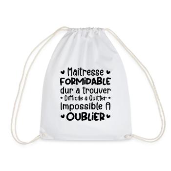 Maîtresse Formidable Cadeau Maîtresse D'école - Sac de sport léger - blanc - Devant