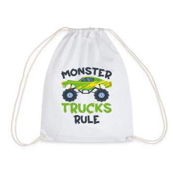 Monster Trucks - Monster Trucks Rule - Drawstring Bag - white - Front