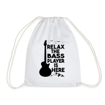Relax The Bass Player Is Here Guitare Cadeau - Sac de sport léger - blanc - Devant