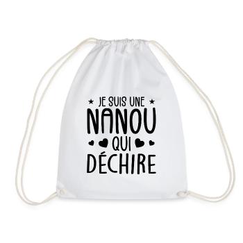 Je Suis Une Nanou Qui Déchire Cadeau Anniversaire - Sac de sport léger - blanc - Devant
