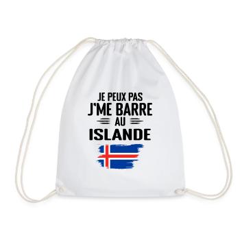 Je Peux Pas J'me Barre Au Islande - Sac de sport léger - blanc - Devant