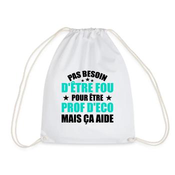 Prof Eco Economie Humour Métier Fou - Sac de sport léger - blanc - Devant