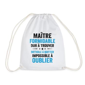 Maître Formidable Idée Cadeau Maître D'école - Sac de sport léger - blanc - Devant