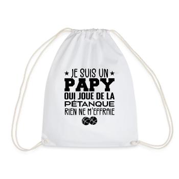 Papy Pétanque Cadeau Pétanque Citations - Sac de sport léger - blanc - Devant