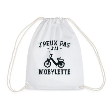 J'peux Pas J'ai Mobylette Cadeau Mob - Sac de sport léger - blanc - Devant