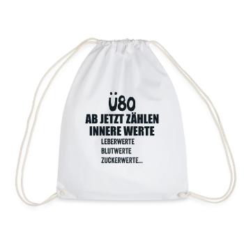 Ü80 Geburtstag über 80 Jahre Funshirt Birthday - Sac de sport léger - blanc - Devant
