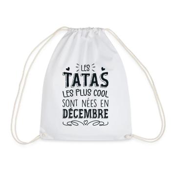 Anniversaire Tante Tata Décembre Cadeau - Sac de sport léger - blanc - Devant