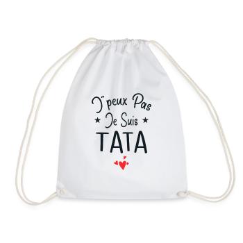 Tante / Tata / Marraine / Oncle / Nourrice / Bébé - Sac de sport léger - blanc - Devant
