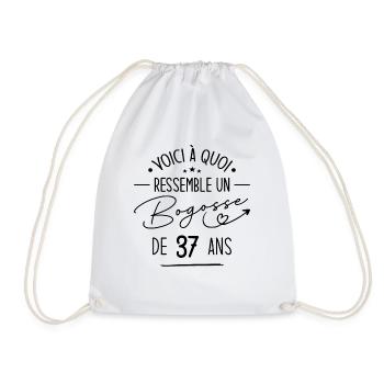 Bogosse 37 ans Cadeau Humour Anniversaire 37 ans - Sac de sport léger - blanc - Devant