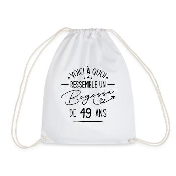 Bogosse 49 ans Cadeau Humour Anniversaire 49 ans - Sac de sport léger - blanc - Devant