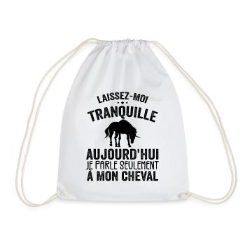 Aujourd'hui Je Parle Seulement à Mon Cheval - Sac de sport léger - blanc - Devant