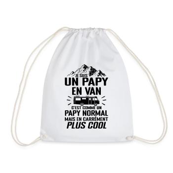 Cadeau Papy Van Camping Car Voyage Cadeau Papy - Sac de sport léger - blanc - Devant