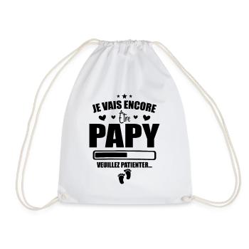 Je Vais Encore Être Papy Idée Cadeau Annonce Papi - Sac de sport léger - blanc - Devant