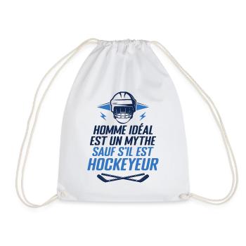 Homme idéal est un mythe sauf s'il est Hockeyeur - Sac de sport léger - blanc - Devant