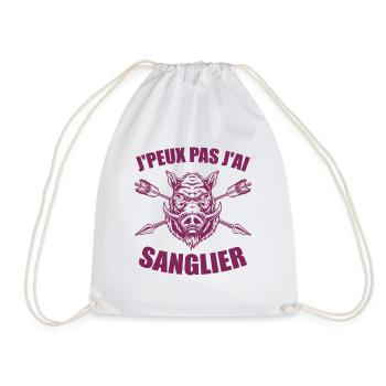 Je Peux Pas J'ai Sanglier Humour Chasse humorist - Sac de sport léger - blanc - Devant