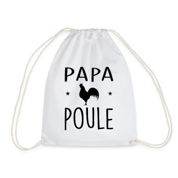 Papa poule - Sac de sport léger - blanc - Devant