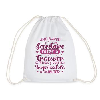Une super Secrétaire - Cadeau Meilleure Secrétaire - Sac de sport léger - blanc - Devant