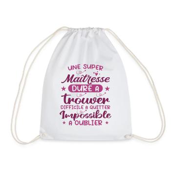 Une Super Maîtresse - Sac de sport léger - blanc - Devant