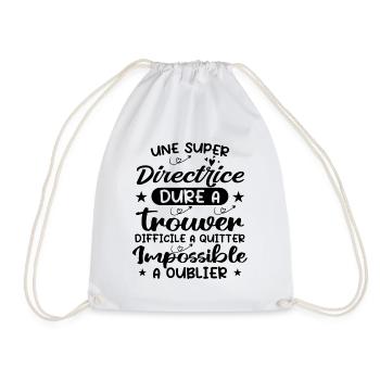 Une Super Directrice - Cadeau Directrice - Sac de sport léger - blanc - Devant