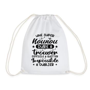 Une Super Nounou - Nounou Adorable - Sac de sport léger - blanc - Devant