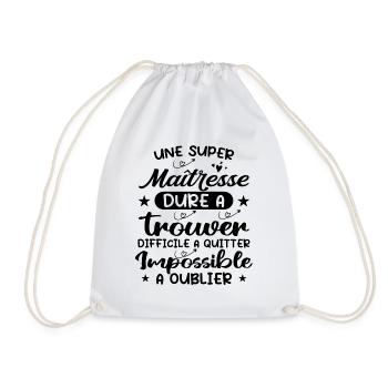 Une Super Maîtresse - Sac de sport léger - blanc - Devant