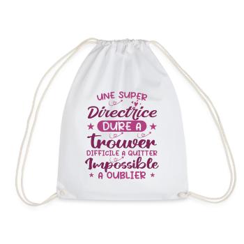 Une Super Directrice - Cadeau Directrice - Sac de sport léger - blanc - Devant