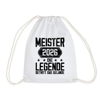 Meister 2026 Die Legende Betritt Das Gelände - Turnbeutel - Weiß - Vorne