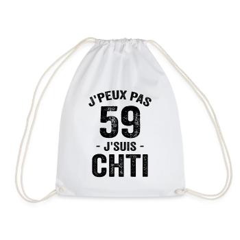 Je Peux Pas Je Suis Chti 59 - Ch'ti, chtimi - Sac de sport léger - blanc - Devant