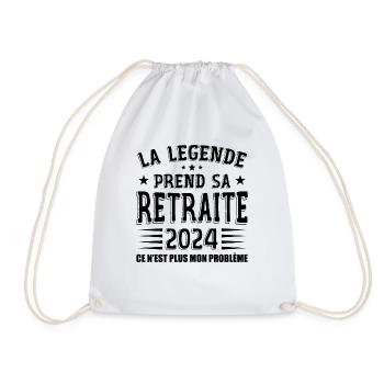 Retraite, Retraité, Retraitée - Sac de sport léger - blanc - Devant