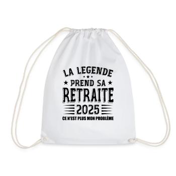 Retraite, Retraité, Retraitée - Sac de sport léger - blanc - Devant